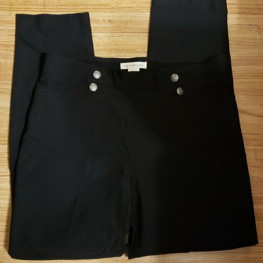 Black dress pants elastic waist